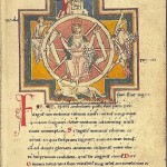 ゴリアールの詩の集成として知られるコデックス・ブラヌス（『カルミナ・ブラーナ』）から、運命の輪の挿絵のページ